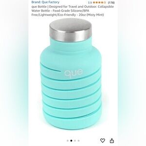 20 oz Que collapsible bottle- Misty Mint 20 oz